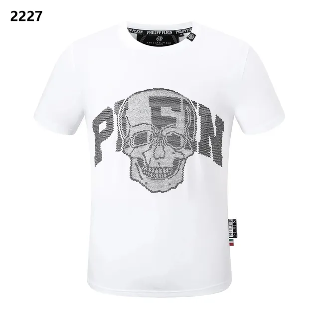 Philipp Plein Skull Graphic T-Shirt Crystal Skull Print