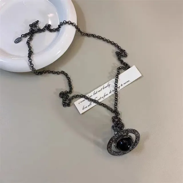 Black Planet Necklace, single piece