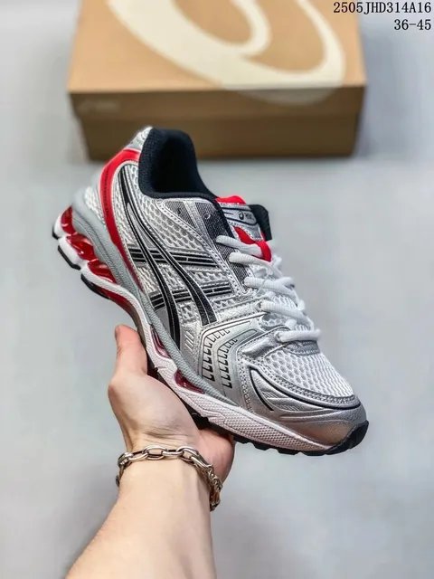 Asics Gel-Kayano 14 Silver Red Black