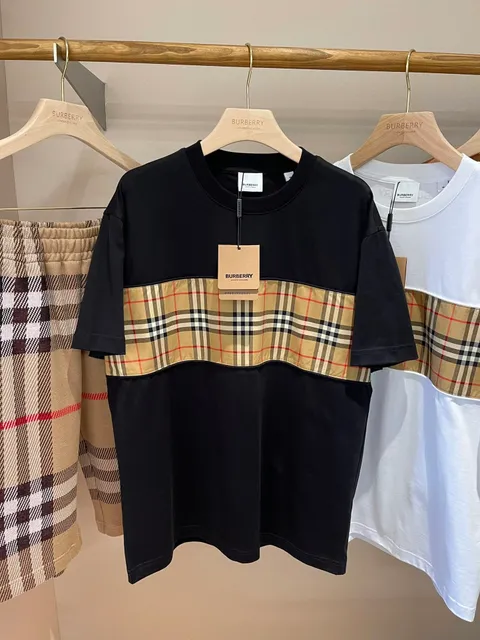 Burberry Check Panel T-Shirt Vintage Check