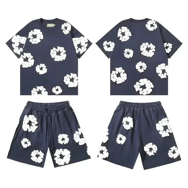 Denim Tears Floral Print Set 3D Floral Appliqué