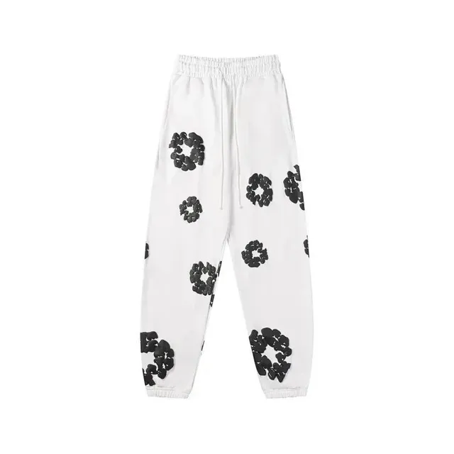 Denim Tears Scrunchie Print Joggers Black Scrunchie Motif