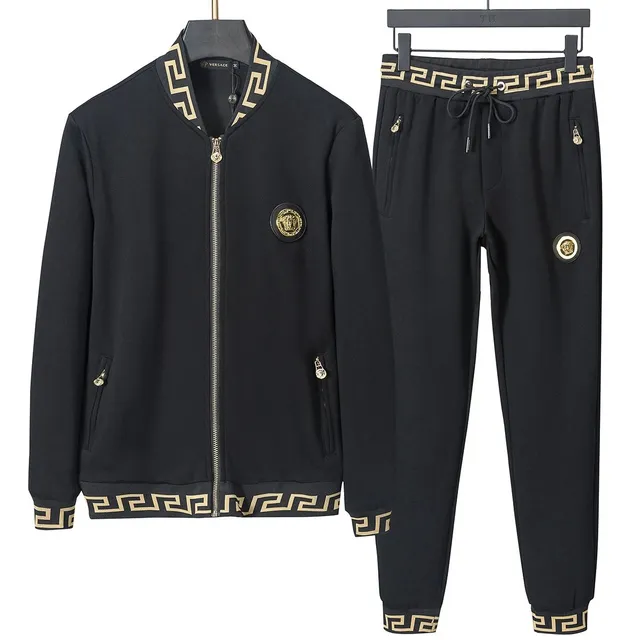 Versace Greca Trim Track Set Medusa Badge
