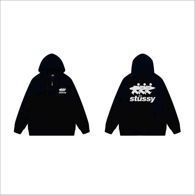 Stüssy Zip-Up Hoodie Triple Logo