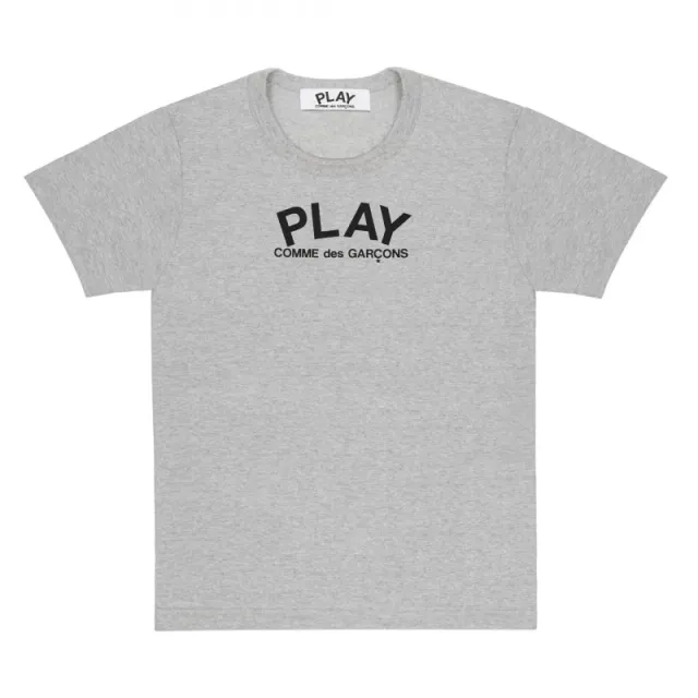 Gray front letter and big black heart on the back