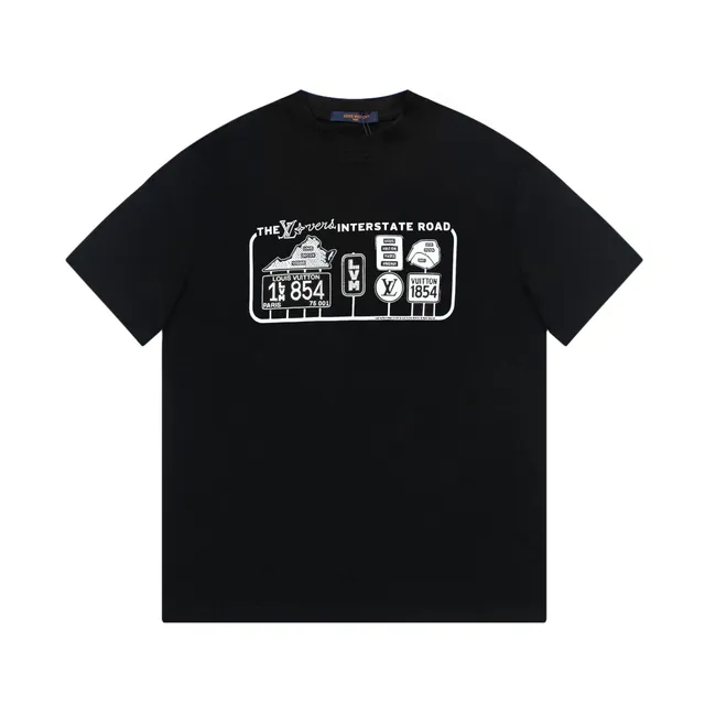 Louis Vuitton Interstate Road Tee White Graphic Print