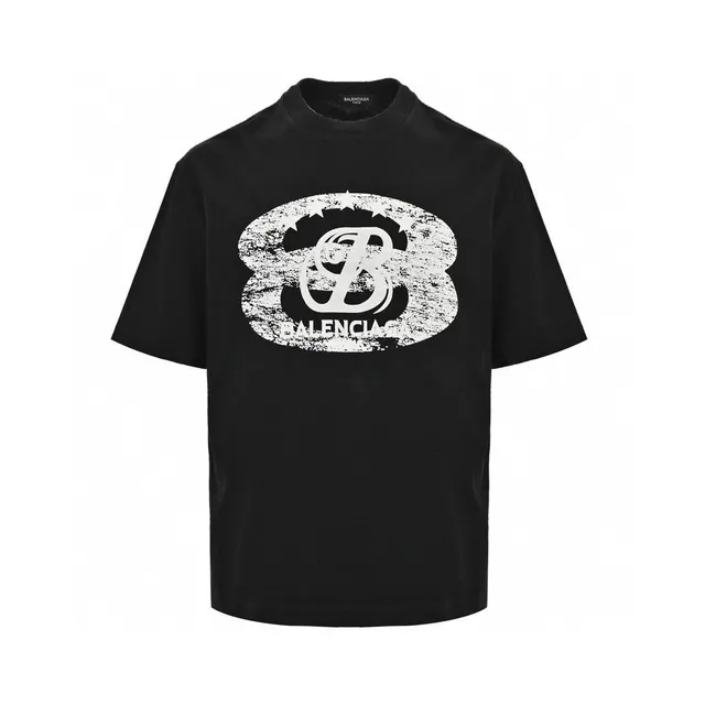 Balenciaga Logo T-Shirt Distressed Logo