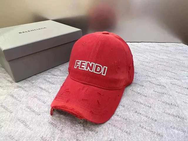 Fendi Baseball Cap Distressed Logo