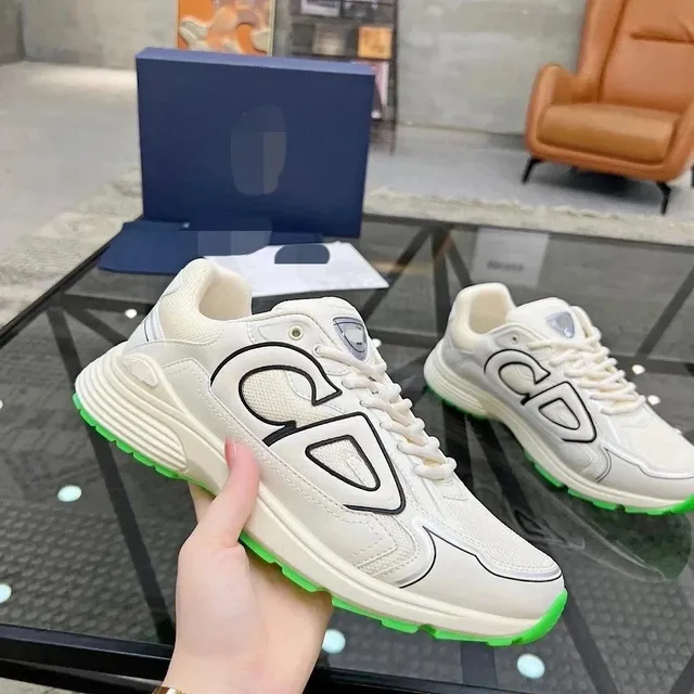 Dior Goggle Sneaker White with Neon Green Sole