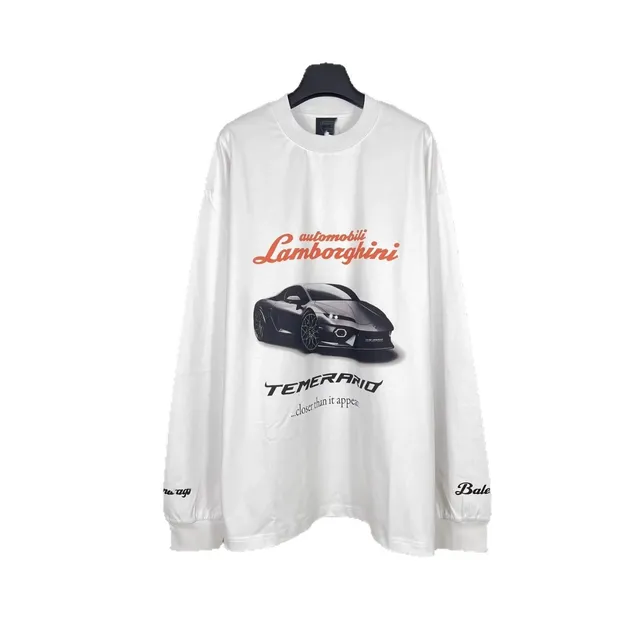 Balenciaga Long-Sleeve Tee Lamborghini Temerario Print