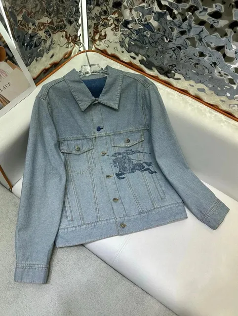 Burberry Denim Jacket Equestrian Knight Print