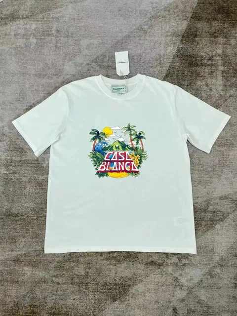 Casablanca Graphic Tee Tropical Print