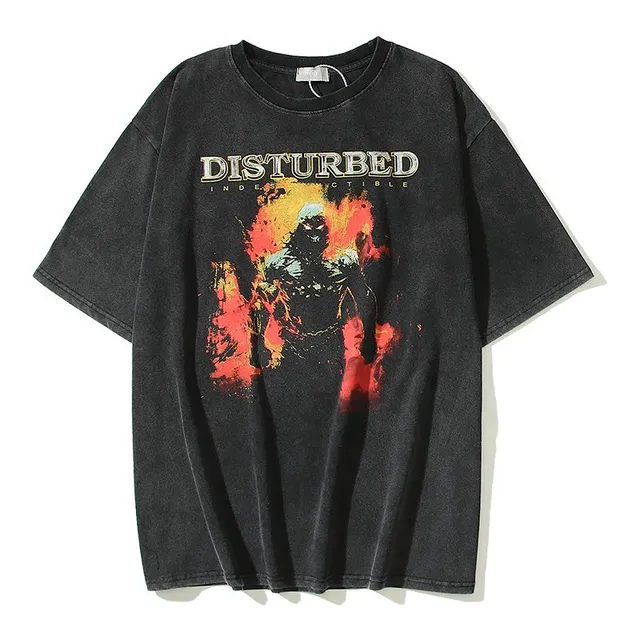 Graphic Tee Disturbed Band Print