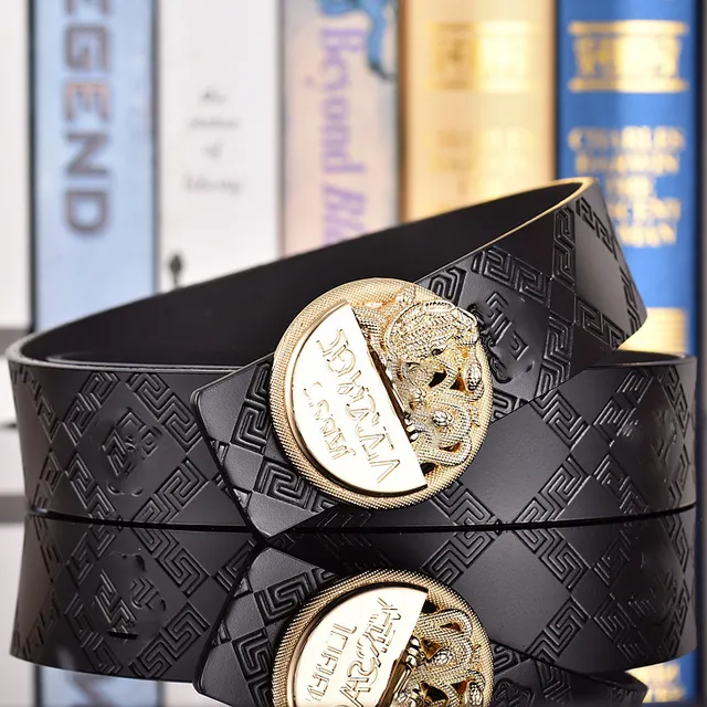 23 # Gold Buckle+Antique Medusa Black