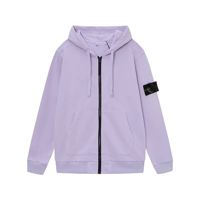 Stone Island Zip-Up Hoodie Lavender