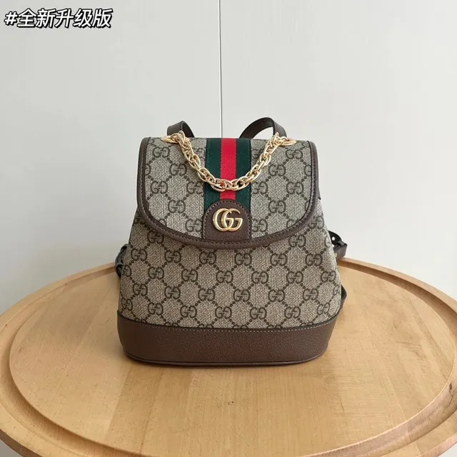 Gucci Mini Backpack GG Supreme with Web Stripe