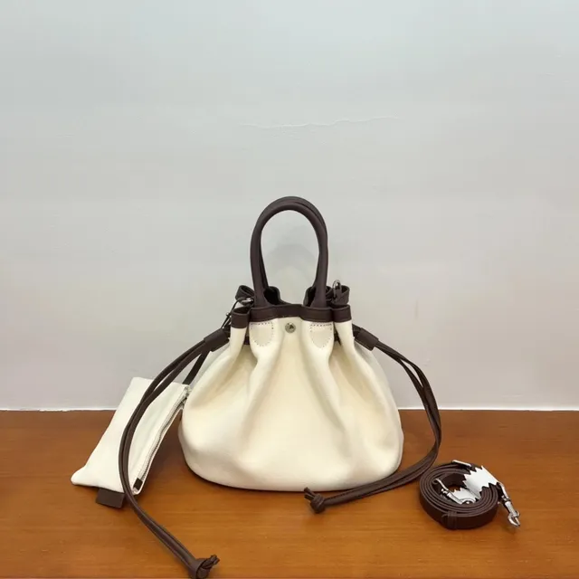 Bottega Veneta Andiamo Bucket Bag Two-Tone