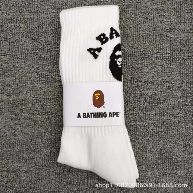 BAPE Crew Socks Ape Head Logo