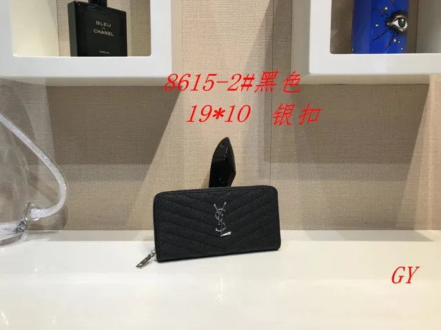 Saint Laurent Zip-Around Wallet Quilted Leather