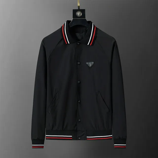 Prada Varsity Jacket Tri-Color Trim