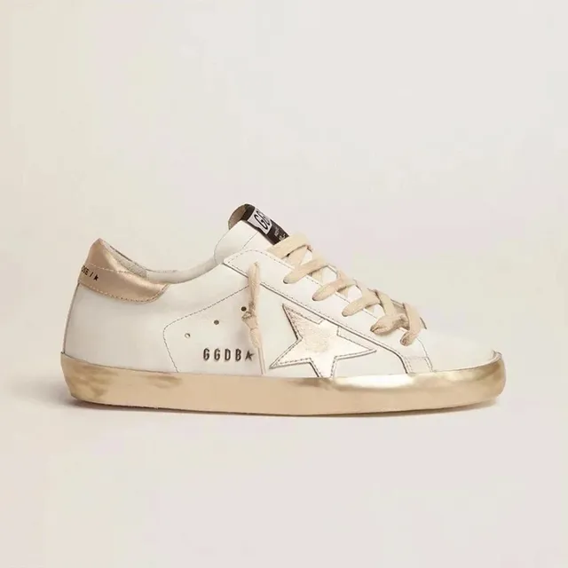 Golden Goose Superstar Distressed Gold
