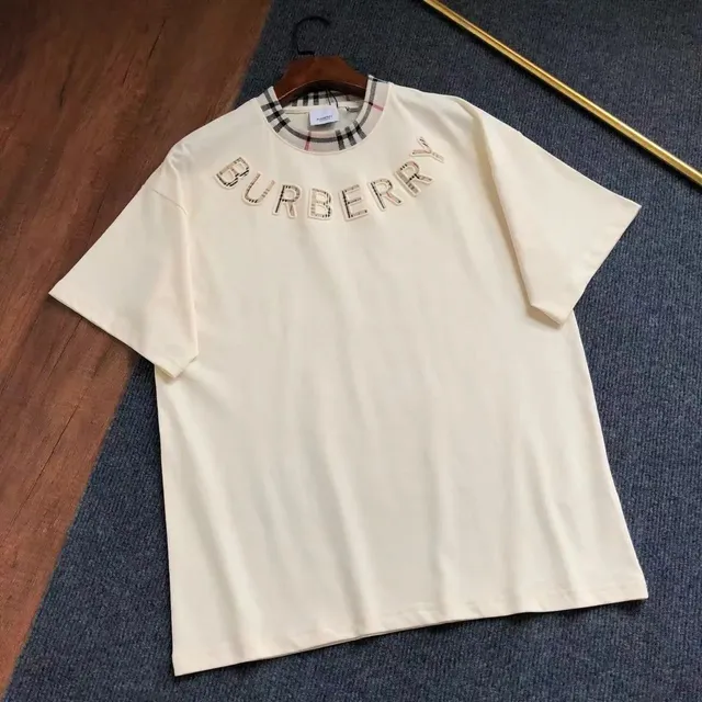 Burberry Logo T-Shirt Checkered Collar