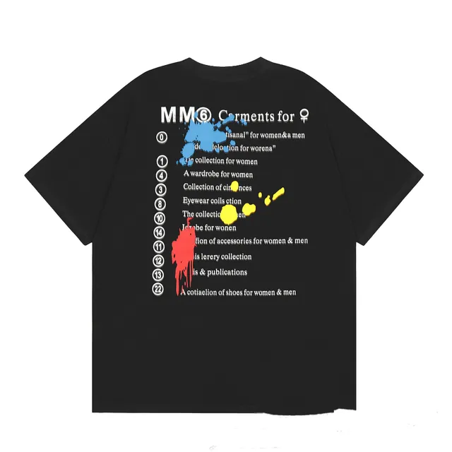 Maison Margiela Graphic T-Shirt MM6 Collection List Print