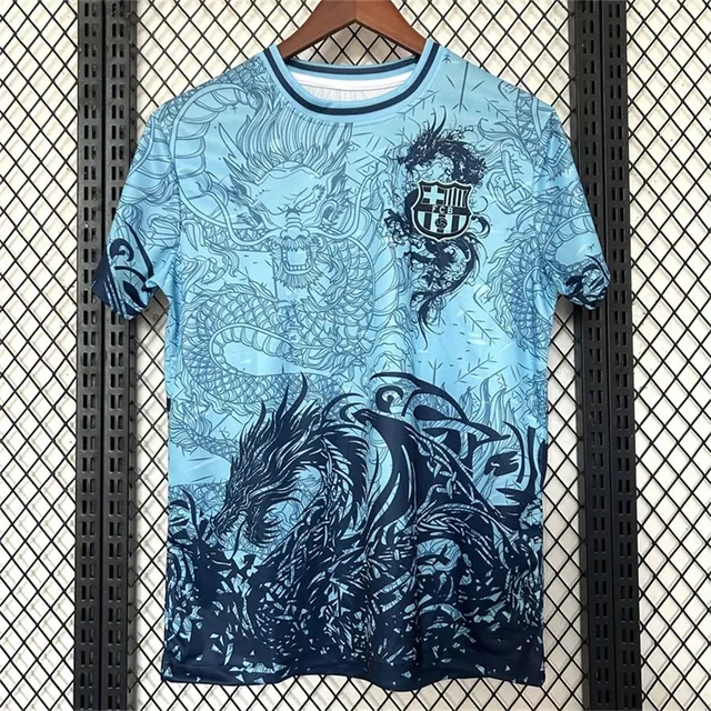 FC Barcelona Dragon Print Jersey Dragon Graphic