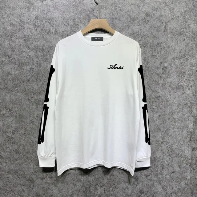 Amiri Long Sleeve Tee Bone Print