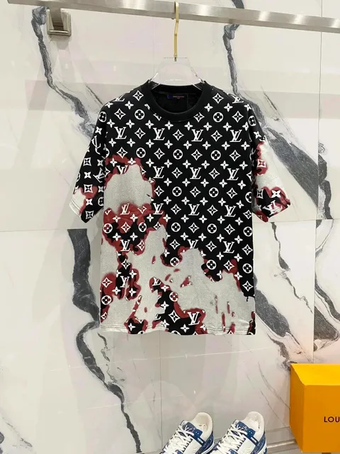 Louis Vuitton Monogram T-Shirt Distressed Print