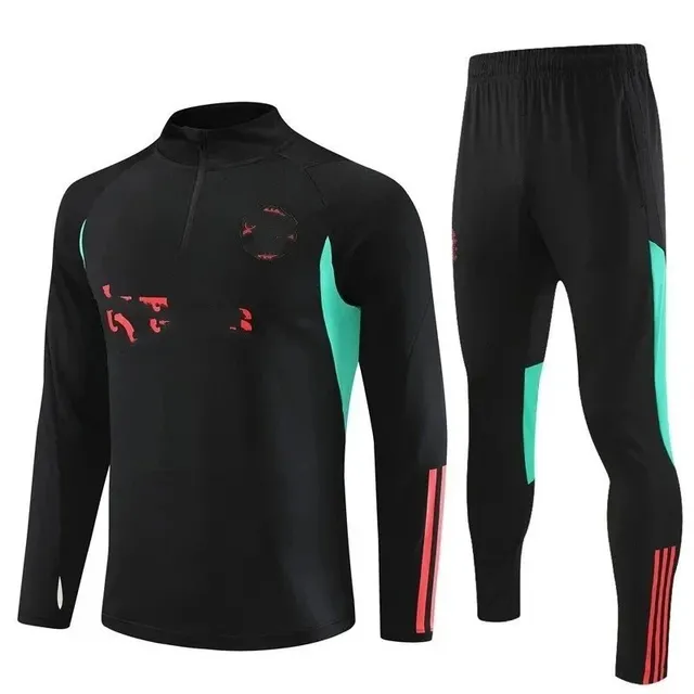 Adidas Training Set Black with Mint and Red Accents