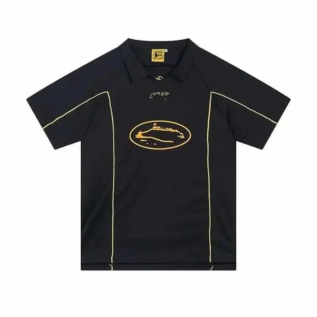 Corteiz Polo Shirt Gold Logo & Piping