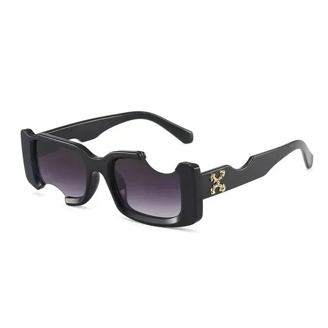 Off-White Sunglasses Industrial Frame with Gold Logo