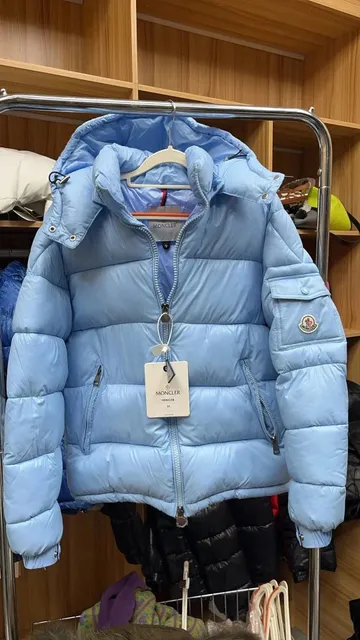 Moncler Down Jacket Light Blue