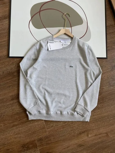 Lacoste Crewneck Sweatshirt Ribbed Texture