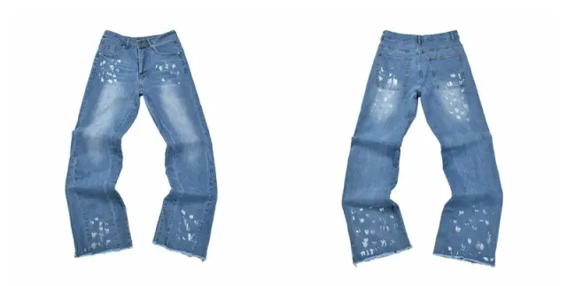 Levi's Distressed Jeans Paint-Splatter Wash