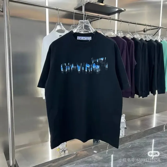 Off-White Graphic Tee Distorted Logo