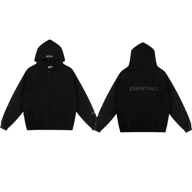 Fear of God Essentials Zip-Up Hoodie Essentials Logo