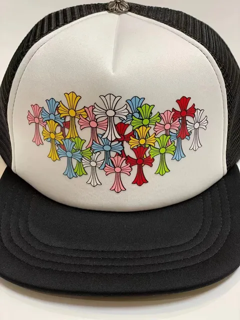 Chrome Hearts Trucker Hat Multi-Color Cross Print