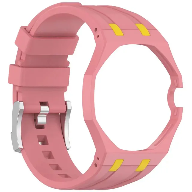 Apple Watch Band Pink with Yellow Accents
