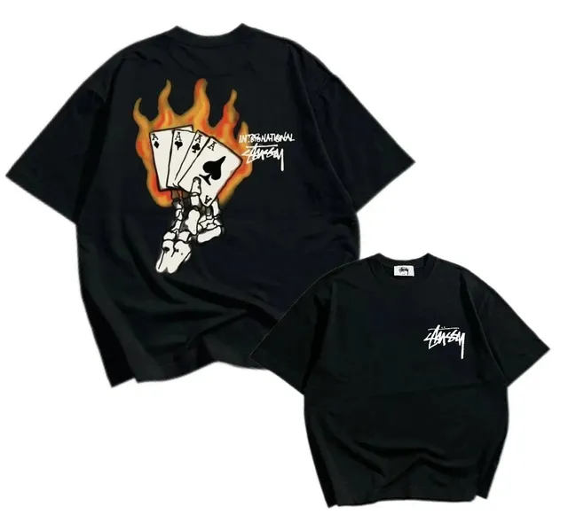 Stüssy Graphic Tee Flaming Aces