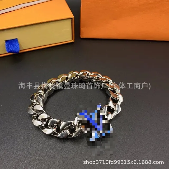 Chrome Hearts Curb Chain Bracelet Polished Silver