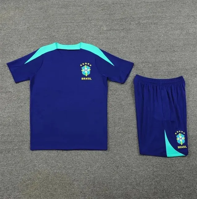 Nike × Brazil National Team Brazil Training Set Navy with Turquoise Accents