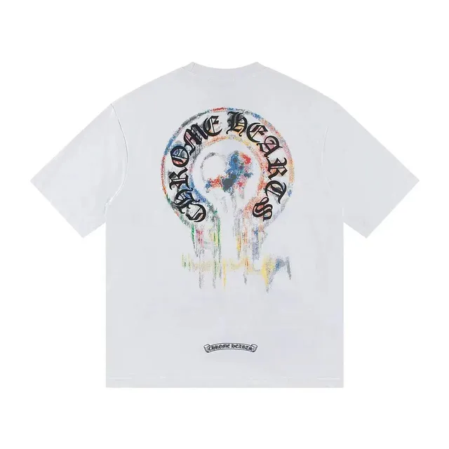 Chrome Hearts Graphic Tee Paint Splatter Logo