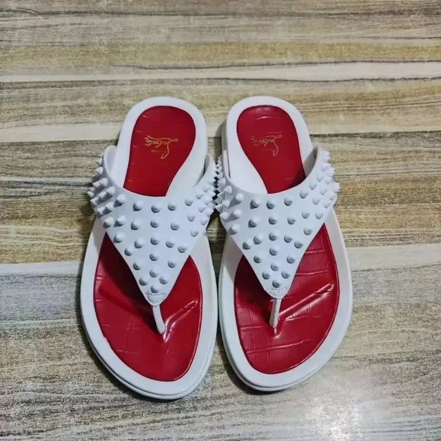Christian Louboutin Louis Junior Spikes Studded Thong Sandal