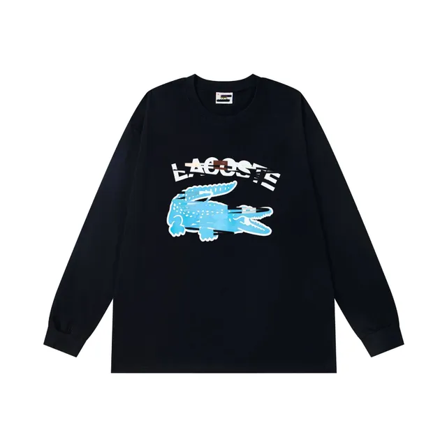 Lacoste Long Sleeve Tee Glitch Croc Logo