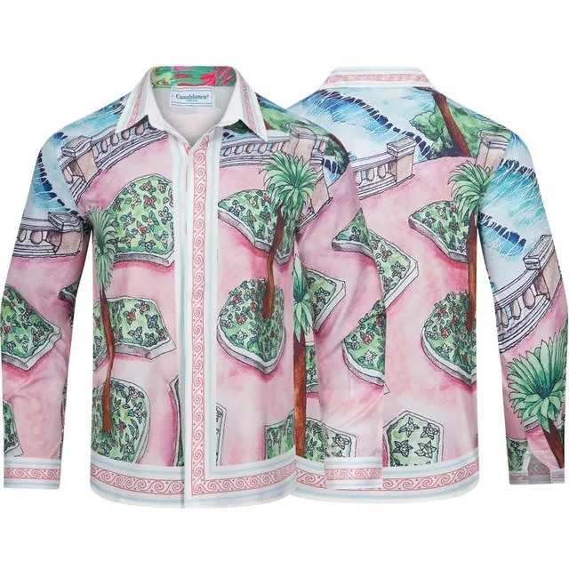 Casablanca Camp Collar Shirt Tropical Print