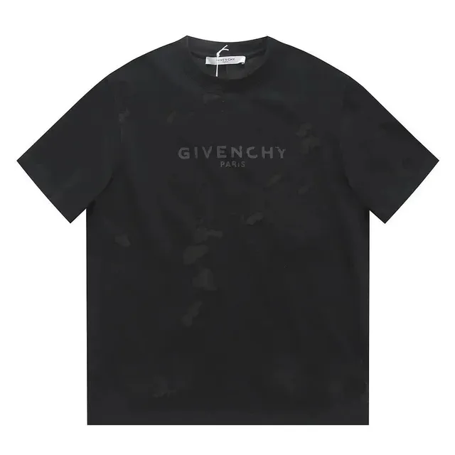 Givenchy Logo T-Shirt Distressed Black