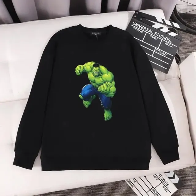 Marvel Hulk Graphic Sweatshirt Green Hulk Print