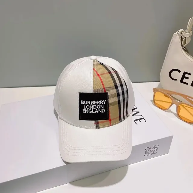 Burberry Baseball Cap Checkered Panel